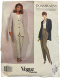 Vogue 2918 Donna Karan New York Vogue American Designer jacket and pants pattern Bust 31.5 inches. Waist 23, 24,25 inches