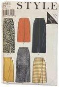 Style 2554 all sizes skirt sew easy sew quick sewing pattern from the 2000s Waist 25, 26.5, 28, 30, 32, 34, 37 inches
