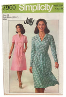 Simplicity 7960 vintage 70s jiffy dress sewing pattern Bust 32.5