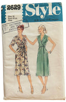 Style 2629 vintage 1970s wrap dress sewing pattern Bust 38 inches