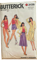 Butterick 3128 vintage 1980s Nancy Stolkin jacket, bodysuit, skirt and shorts sewing pattern Bust 32.5
