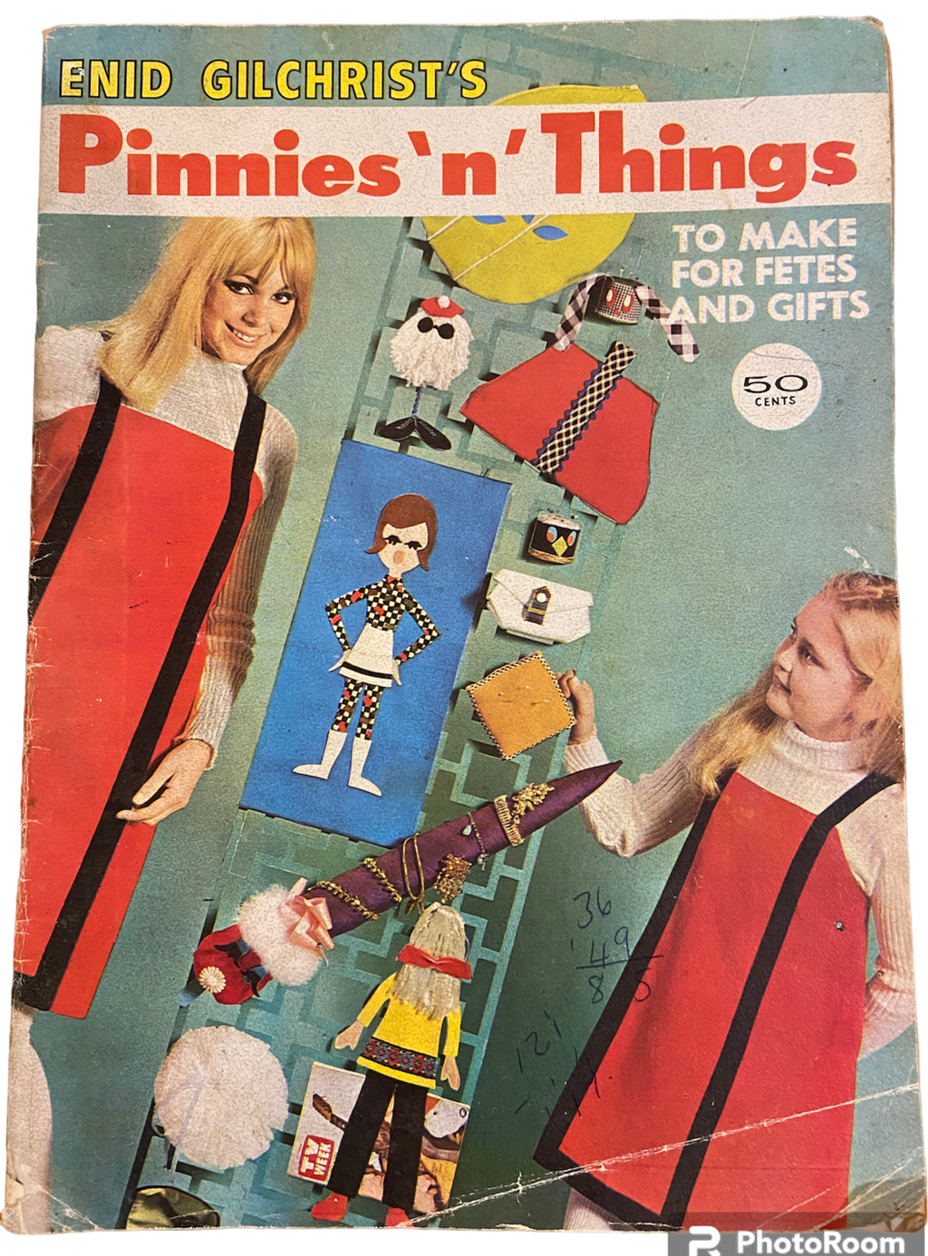 Enid Gilchrist pinnies 'n' things pattern book late 1960s or early 1970s, contains many draftable patterns