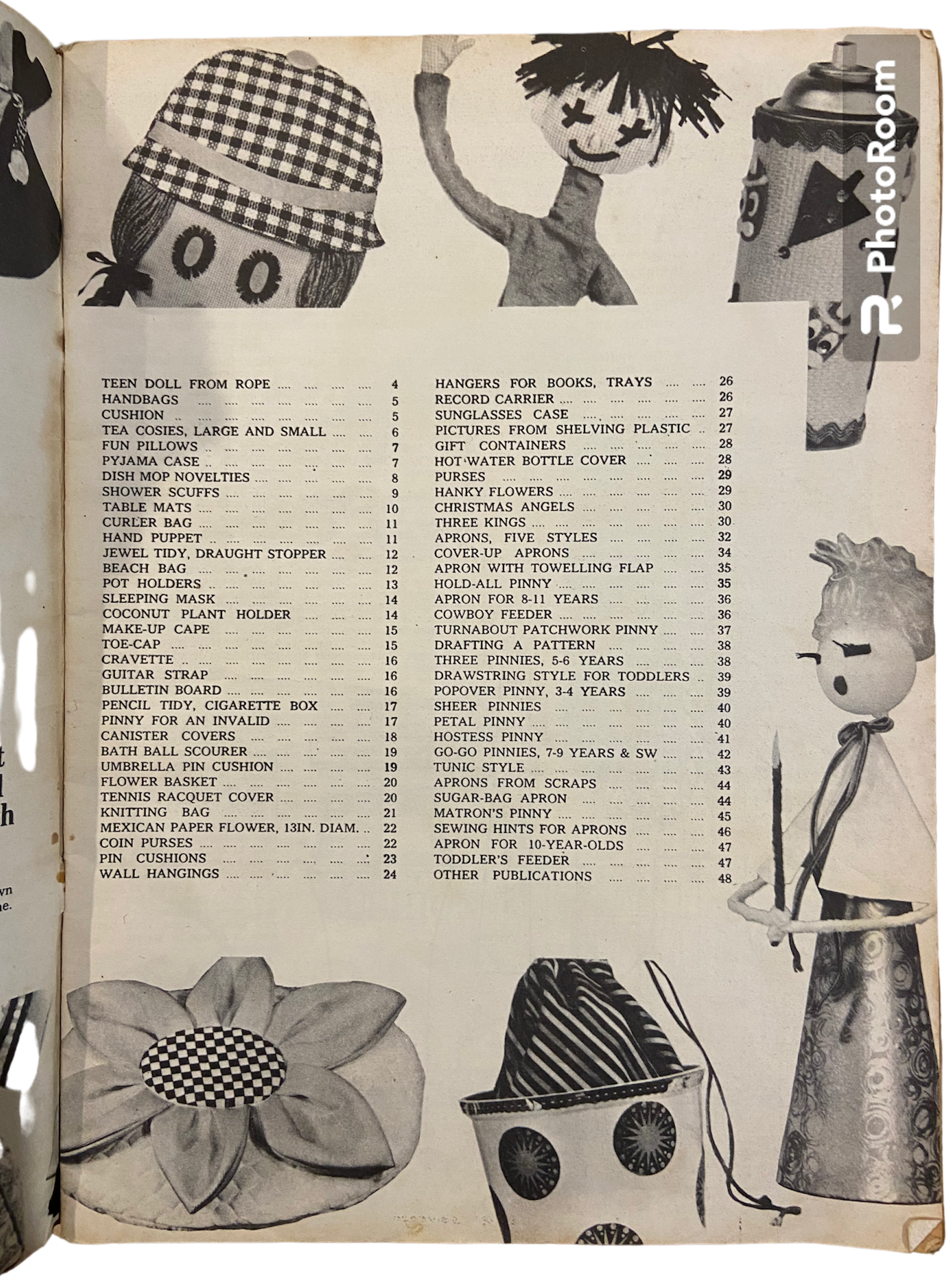 Enid Gilchrist pinnies 'n' things pattern book late 1960s or early 1970s, contains many draftable patterns