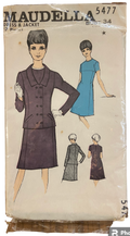Maudella 5477 vintage1960s dress and jacket sewing pattern Bust 34 inches