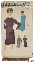 Maudella 5477 vintage1960s dress and jacket sewing pattern Bust 34 inches