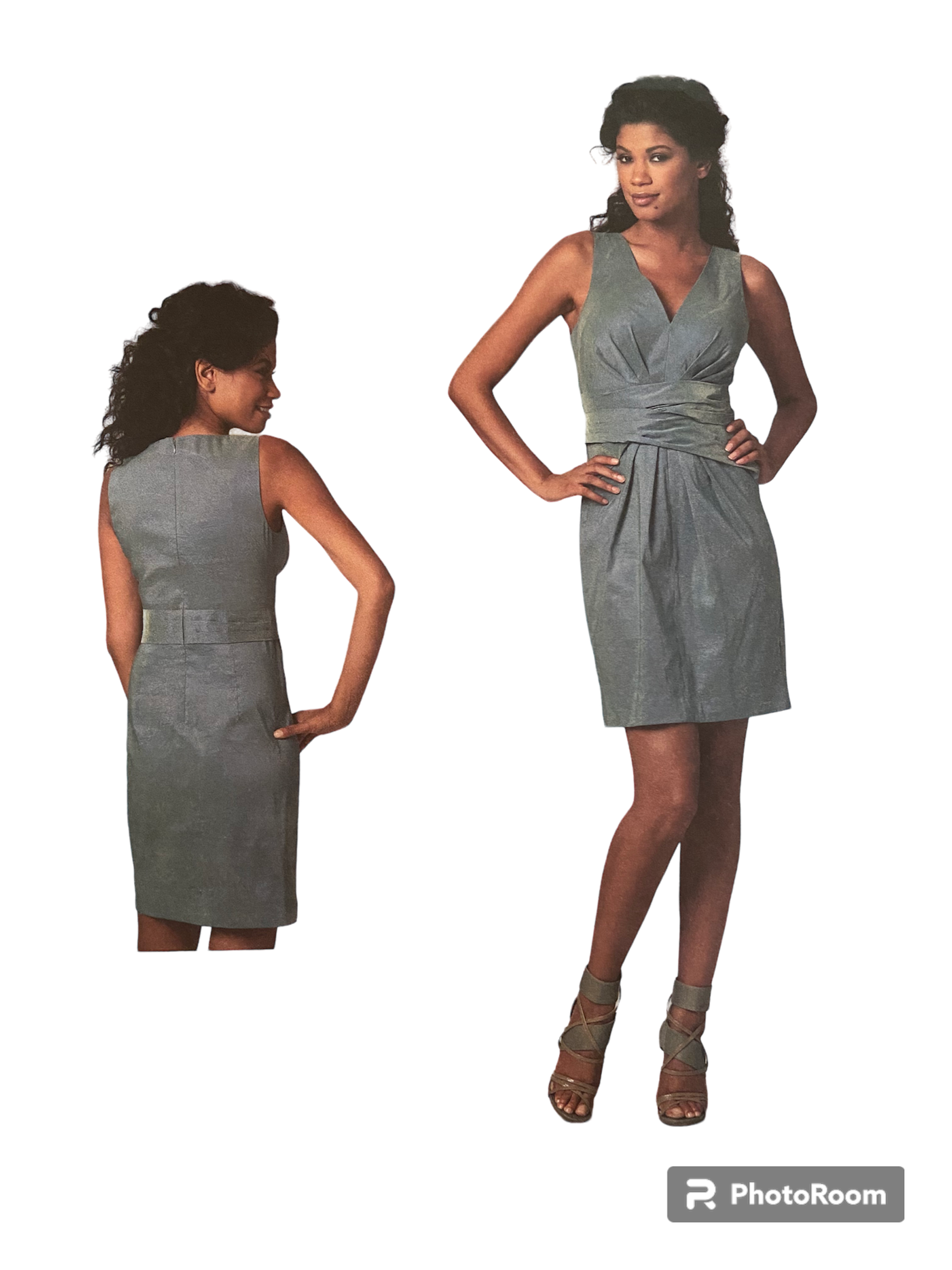 Vogue V1221 dress sewing pattern American Designer 2011; DKNY Bust 30.5, 31.5, 32.5, 34 inches