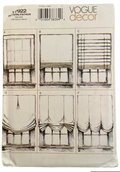 Vogue v7922 decor window shades pattern
