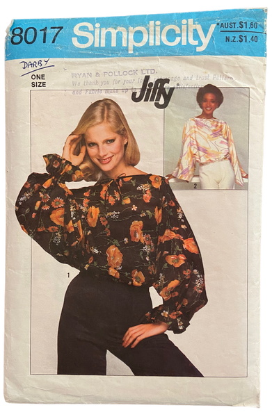 Simplicity vintage 1970s top pattern. One size