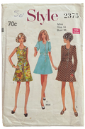 Style 2375 vintage 1960s dress sewing pattern Bust 36 inches