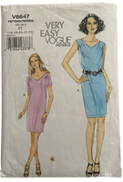 Very Easy Vogue v8647 vintage 2000s  dress sewing pattern. Bust 38-46 inches