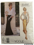Vogue 2711 vintage 2000s Bellville Sassoon skirt and top sewing pattern. Bust 31.5, 32.5, 34 inches