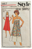 Style 1957 vintage 1970s dress pattern. Bust 32.5 wounded bargain