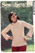 Butterick 5788 vintage 1980s  top pattern. Bust 31.5