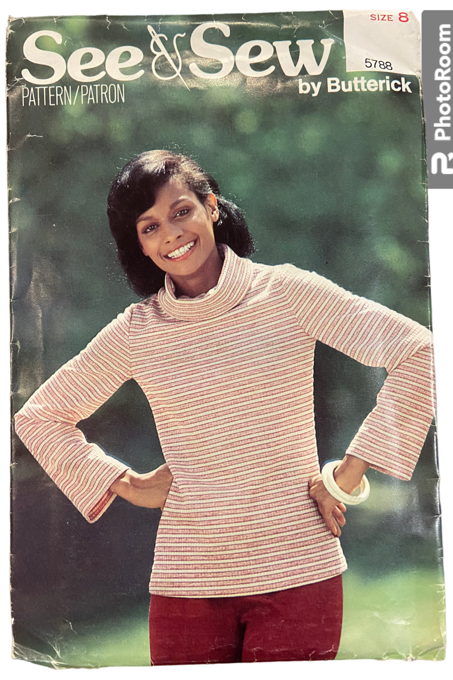 Butterick 5788 vintage 1980s  top pattern. Bust 31.5