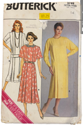 Butterick 3749 vintage 1980s  dress pattern. Bust 36