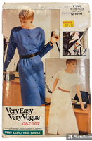 Vogue 7144 vintage 1980s career dress pattern. Bust 34, 36, 38