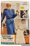 Vogue 7144 vintage 1980s career dress pattern. Bust 34, 36, 38