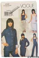 Vogue 7737 jacket, top, skirt and pants sewing pattern from the 2000s Bust 36, 38, 40 inches