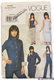 Vogue 7737 jacket, top, skirt and pants sewing pattern from the 2000s Bust 36, 38, 40 inches