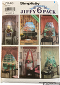 Simplicity 7946 vintage 1990s six pack of curtain patterns