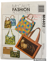 McCall's M4402 vintage 2000s handbags and totes sewing pattern