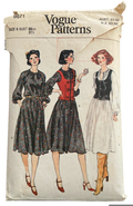 Vogue 9871 1970s dress and vest sewing pattern Bust 31.5 inches