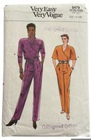 Vogue 9479 vintage 1980s jumpsuit sewing pattern. Bust 34 and 36 inches