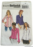 Butterick B4659 shirts sewing pattern from the 2000s. Bust 31.5, 32.5, 34, 36 inches