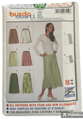Burda 3152 easy skirt sewing pattern from the 2000s. Sizes 10-26 US 36-54 Eur