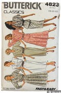 Butterick 4823 vintage 1980s dress, top and skirt sewing pattern Bust 40,42,44 inches