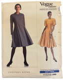 Vogue 2354 vintage 1980s Vogue American Designer Geoffrey Beene dress sewing pattern. Bust 34, 36, 38 inches.