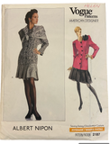 Vogue 2187 vintage 1980s Vogue American Designer Albert Nipon top, scarf and skirt sewing pattern Bust 30.5, 31.5, 32.5 inches.