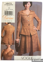 Vogue Devine Details v8473 jacket and dress sewing pattern from the 2000s Bust 36, 38, 40, 42 inches