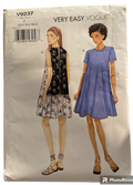 Vogue v9237 dress sewing pattern. Bust 29.5, 30.5, 31.5, 32.5, 34, 36 inches
