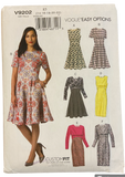 Vogue v9202 Easy Options dress sewing pattern from 2016 Bust 36 - 44 inches