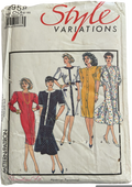 Style 4958 Vintage 1980s dress pattern. Bust 34-40 inches