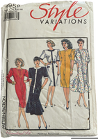 Style 4958 Vintage 1980s dress pattern. Bust 34-40 inches