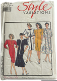 Style 4958 Vintage 1980s dress pattern. Bust 34-40 inches