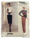 Vogue 1189 vintage sewing pattern American Designer 1980; Kaspar Bust 34 inches. Damaged envelope
