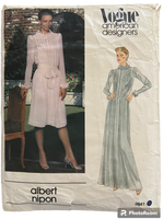 Vogue 2641 vintage dress sewing pattern American Designers Albert Nipon Bust 32.5 inches.