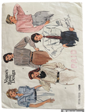 Vogue Basic Design 1398 vintage 1980s blouse sewing pattern. Bust 31.5 inches.