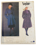 Vintage 1980s Vogue Designer Original 2588 Christian Aujard coat and skirt sewing pattern. Bust 32.5 inches.