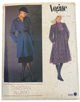 Vintage 1980s Vogue Designer Original 2588 Christian Aujard coat and skirt sewing pattern. Bust 32.5 inches.
