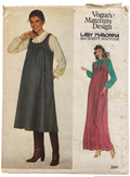 Vogue 2241. Vintage 1970s Vogue Lady Madonna Maternity Boutique jumper and blouse sewing pattern Bust 32.5 inches
