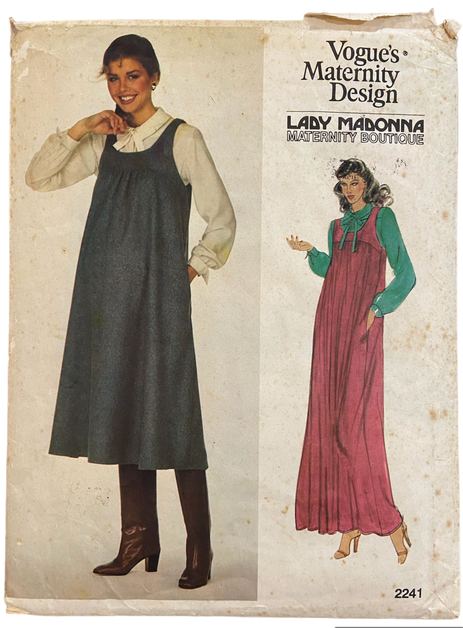 Vogue 2241. Vintage 1970s Vogue Lady Madonna Maternity Boutique jumper and blouse sewing pattern Bust 32.5 inches