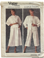 Vogue 1347 vintage 1980s Vogue American Designer Carol Horn jacket, blouse, skirt and pants sewing pattern Bust 32.5 inches