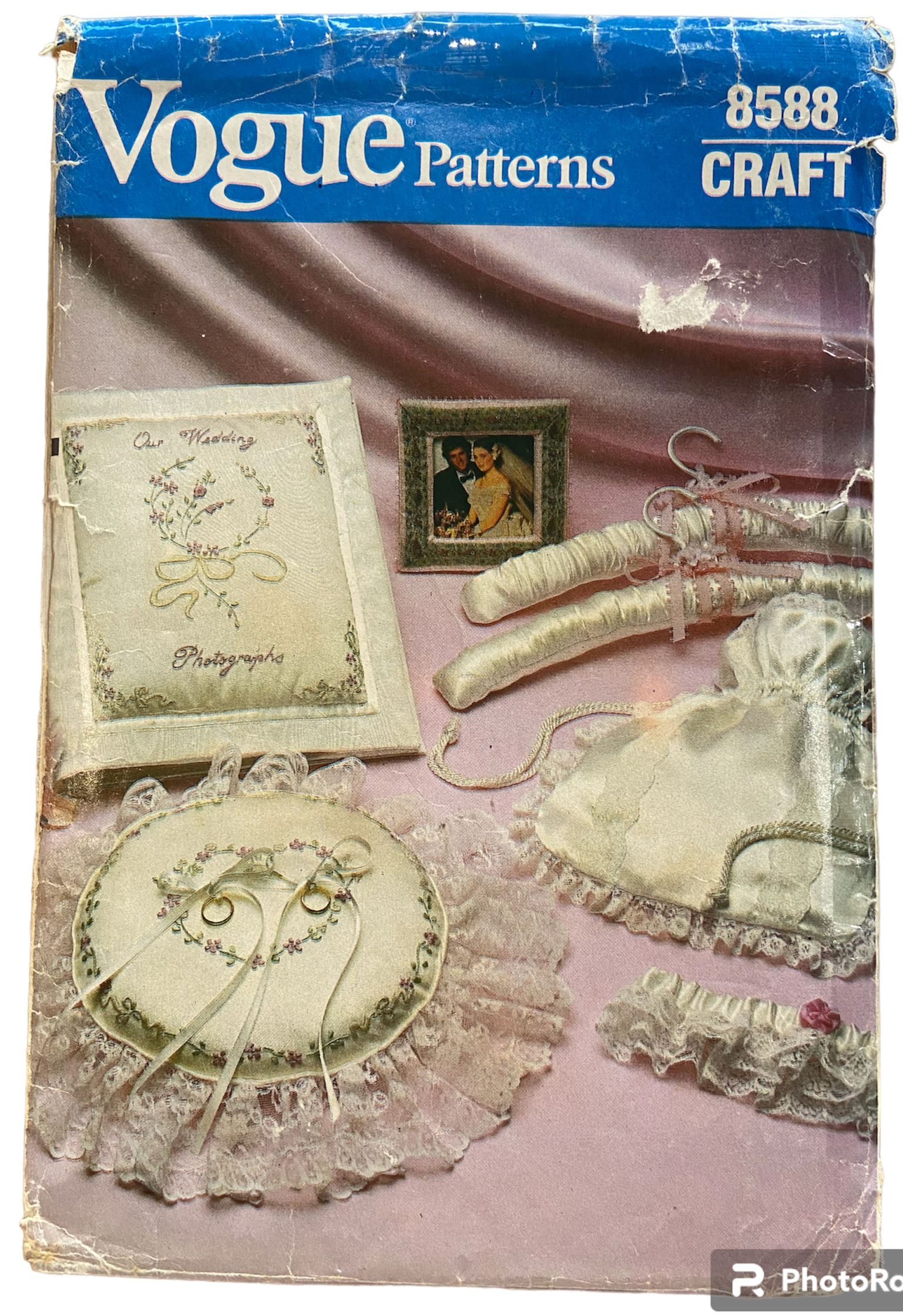 Vogue 8588 vintage 1980s wedding accessories craft sewing pattern