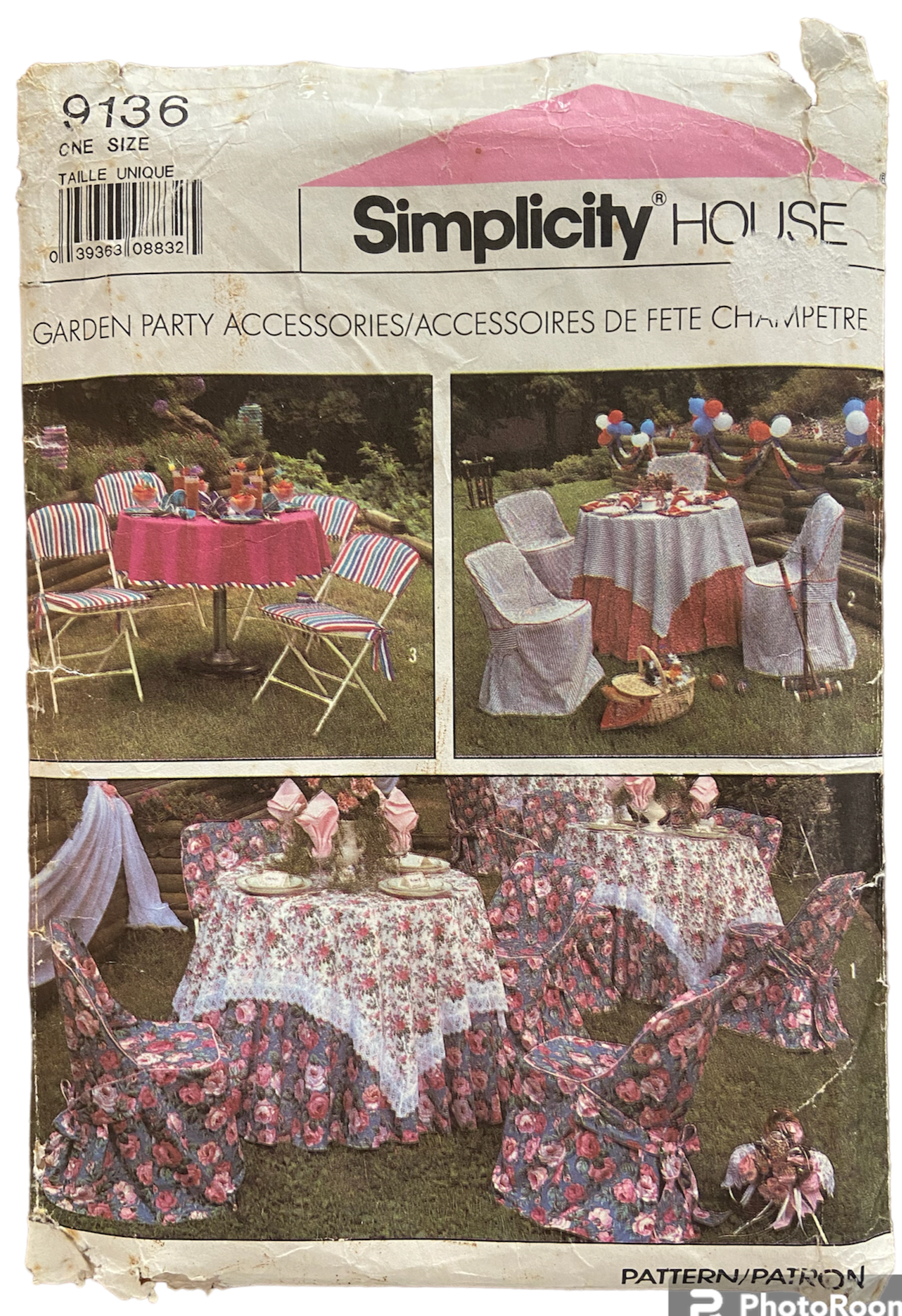 Simplicity 9136 vintage 1980s Garden Party accessories craft sewing pattern