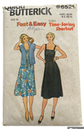 Butterick 6521 vintage 1980s dress and jacket sewing pattern. Bust 34