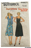 Butterick 6521 vintage 1980s dress and jacket sewing pattern. Bust 34